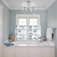 thumbnail image 3 of 2 Panels Kitchen Tier Curtains 39 Inch Length, Coastal Blue Grommets Window Treatment Curtain, Retro Ocean Coral Shell Starfish Seahorse Thermal Curtains Drapes for Living Room/Bathroom, 3 of 9