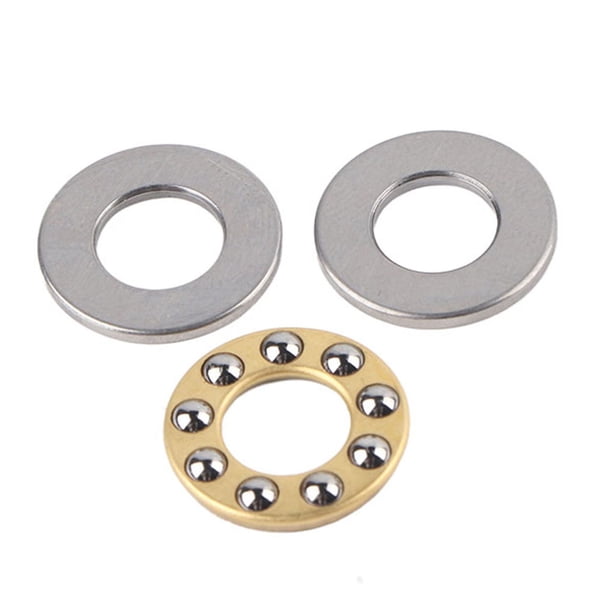 Juego de 10 cojinetes de bolas de empuje de acero plano de alta precisión en miniatura (F8-16M 8 x 16 x 5 mm)