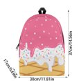 thumbnail image 4 of Ice Cream All Over Print Backpack, Lightweight Polyester Daily Daypack, Spacious Multi Compartment Backpack with Padded Ergonomic Straps for School Gym Travel Sports, 4 of 8