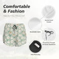 thumbnail image 4 of Balery Daisies Flowers Pattern Women's Running Shorts with Liner 2 Pockets Elastic Workout Athletic Gym Yoga Shorts-Small, 4 of 7
