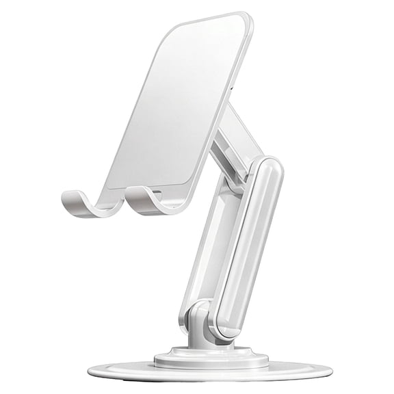 360 Degree Rotatable Not Slip Base Stand with Adjustable Height for Mobile Devices Foldable Portable Bracket for Desk