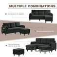 thumbnail image 5 of Soscana 4 Piece Sofa Set,Convertible Sectional Sofa Couch with Storage Ottoman and Storage Pockets, L Shaped 3 Seater+Reversible Ottoman+Loveseat+Accent Chair,Living Room Furniture Set for Apartment, 5 of 7
