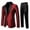 Red#03, variant on Yteetum Tuxedo Suits for Men 2PC Lapel Single Breasted Button Printed Dress Suit Sets Men's Turndown Regular Fits Floral Print Blazers and Pant 2 Piece Set Wedding Business Performance Prom Dress Set