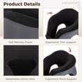 thumbnail image 4 of Memory Foam Travel Neck Pillow,U-Shaped for Airplane, Car,Office, Face Down & Upright Support, Includes Storage Bag,Grey, 4 of 6