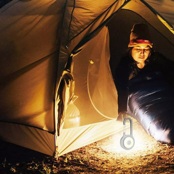 LED Carabiner Light Mini Keychain Flashlight - Portable Clip-On LED Lamp for Backpack, Tent, Outdoor Camping, Pet Collar, Night Walking, 3-Mode Flashing Pendant