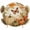 Brown, variant on Round Table Cover 55-60 Inch Pumpkins Fall Waterproof Reusable Table Cloth Round Fitted Vinyl Tablecloth with Elastic Edged for Parties Outdoors, Thanksgiving Butterfly Leaves Berry