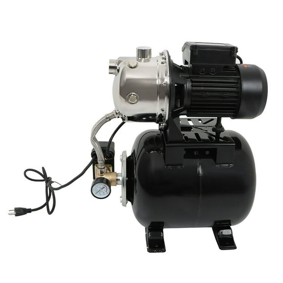ALL-CARB 115V Shallow Well Pump Stainless Steel Pump With Pressure Tank 1.6HP 1320GPH