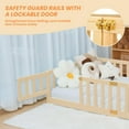 thumbnail image 5 of Lilypelle Twin Floor Bed for Kids, Montessori Floor Bed with Guard Rails, Floor Bed Frame for Boys & Girls,Natural, 5 of 8