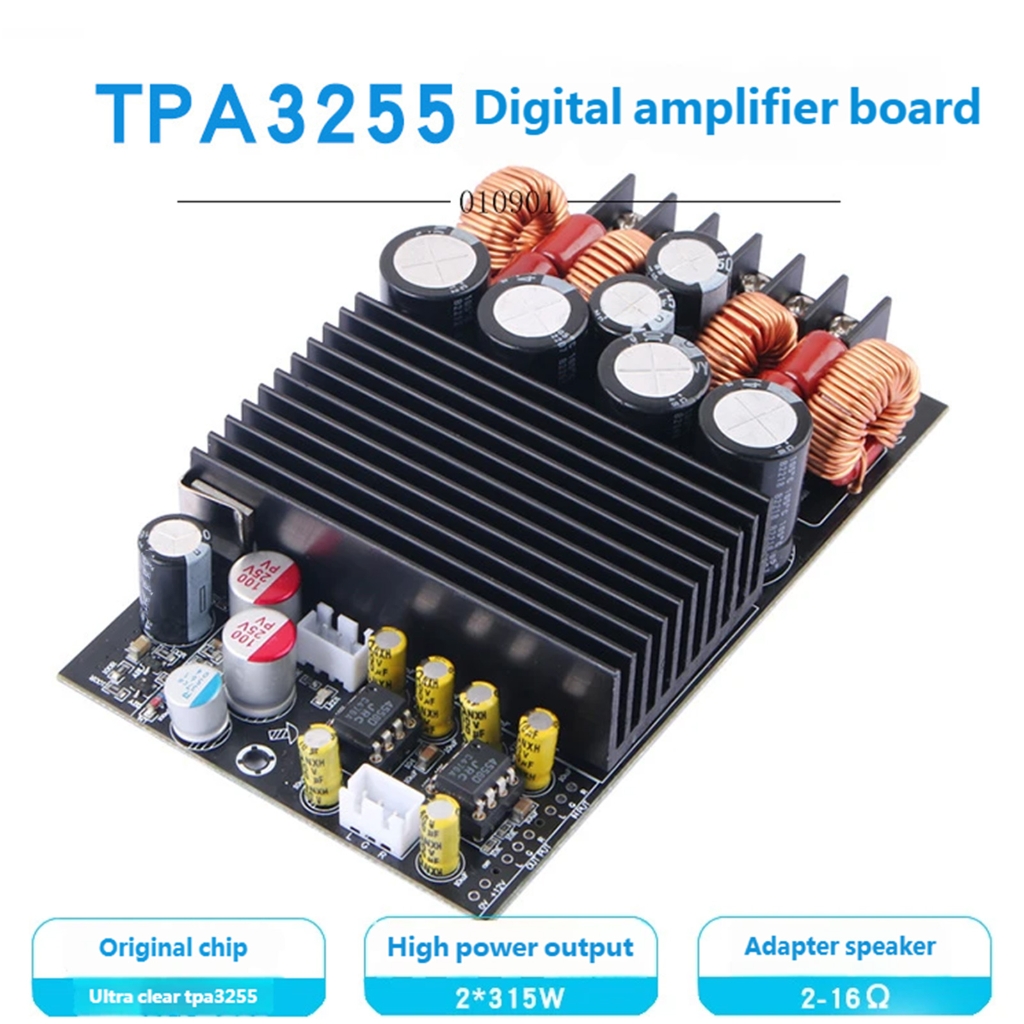 19V-50V 315W+315W Digital Sound Power Amplifier Board Double Channel Stereo