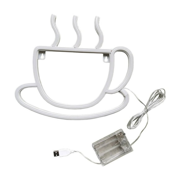 Luz de neón LED para taza de café jinwen azul rojo