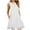 White, variant on WIZUTIZ Sundresses for Women Loose Swing High Rise Mini Dress Solid Shift Dress Round Neck Sleeveless Pleated Dress for Women's Lace Trim with Pockets Super Soft Date Dress Black XXL