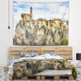 DESIGN ART Designart 'Toffia Hilltop Village' Landscape Wall Tapestry