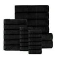 thumbnail image 2 of Lavish Touch 100% Egyptian 2 Ply Cotton 700 GSM Mosaic 24 Pc Towel Set - Black, 2 of 7