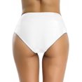 thumbnail image 2 of Braguitas de baño de Cintura Alta con Parte Delantera torcida para Mujer Blanco - E CH Blanco - E CH Xishao ropa, 2 of 2