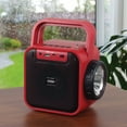 thumbnail image 5 of JENSEN JEP-175 Portable Rechargeable Bluetooth Speaker with FM Radio, Flashlight, Solar Panel, and USB Port, Red, JEP-175, 5 of 7
