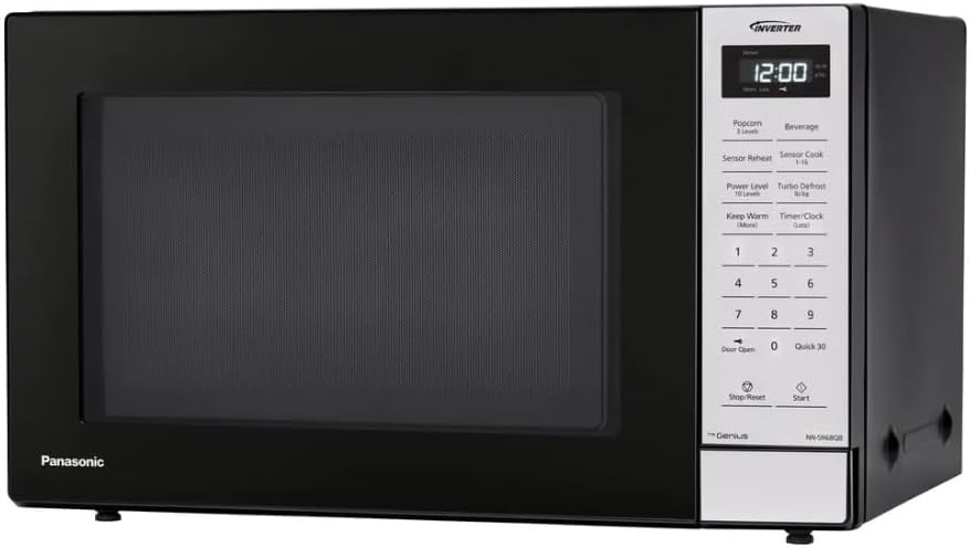 Restored Panasonic NN-SN68QB 1.2 cu. ft. 1250W Inverter Microwave, Black (Refurbished)