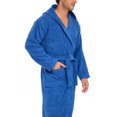 thumbnail image 6 of Men Hooded Bathrobe For Men 100% Cotton Terry Bathrobes with Hood Towel Spa Robe, 6 of 7