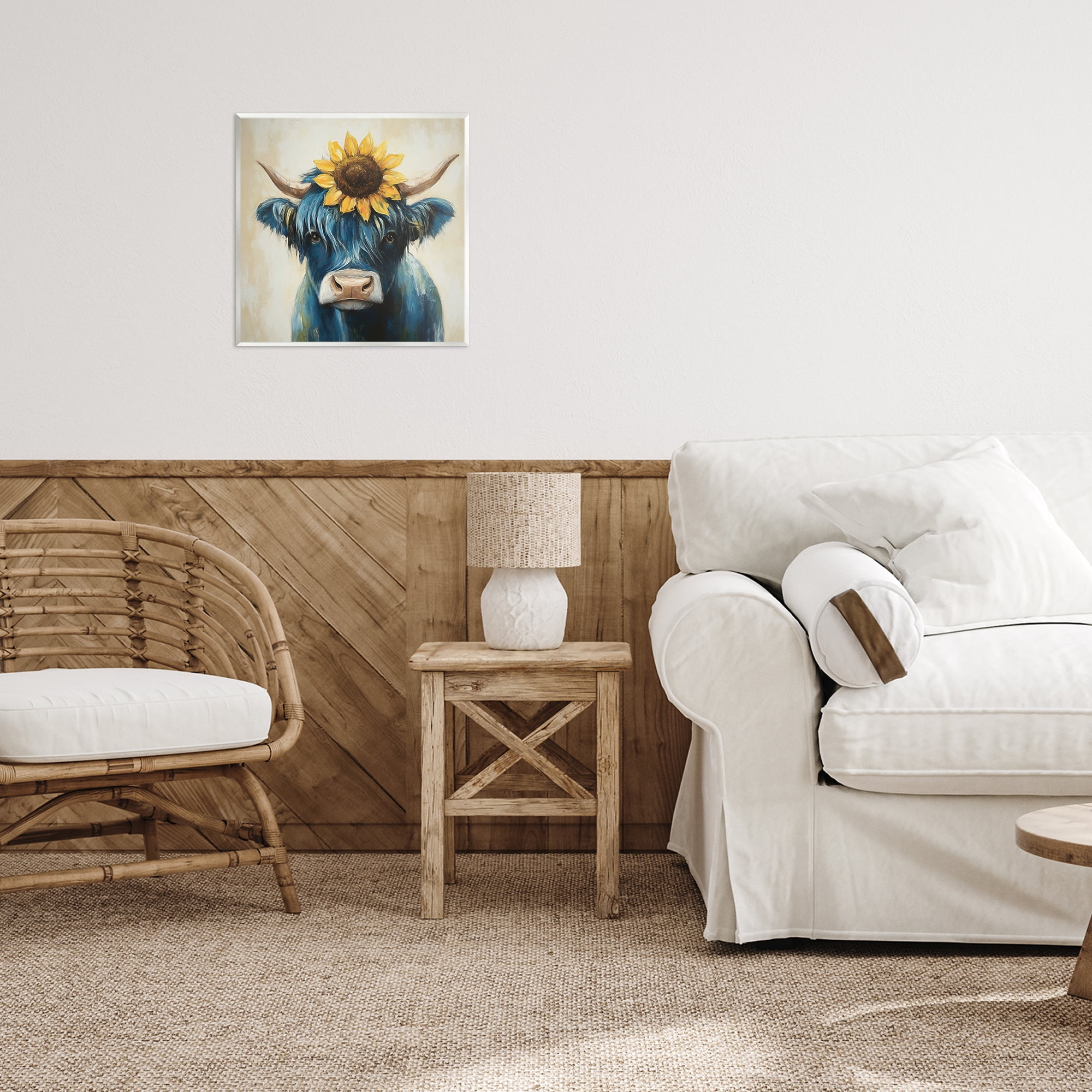 Stupell Industries Pastoral Sunflower Highland Wall Plaque Art, design by Tina LeCour