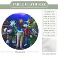 thumbnail image 2 of Onward-theme Fitted Round Tablecloths Elastic Edged Table Covers Waterproof Table Cloth for Kitchen Holiday Party Tables Decor 120cm, 2 of 6