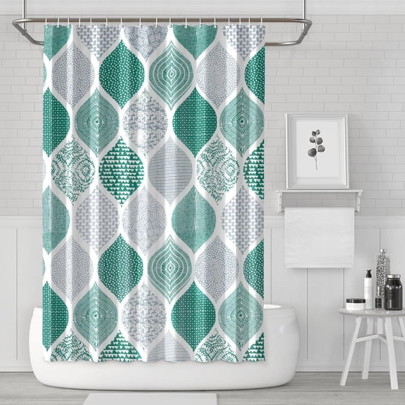 Waterproof Bohemian Shower Curtain 72x72 Inch Boho Style Polyester Unique Shower Curtain for Bathroom Hotel Home Decor with 12 Plastic Hooks