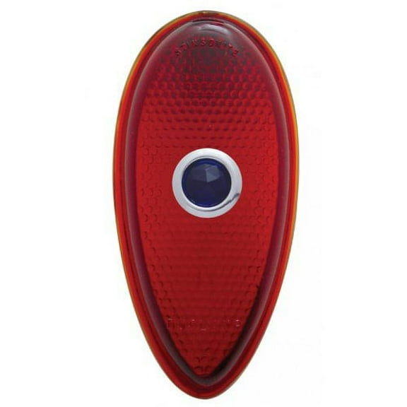 United Pacific A5005 1938-39 Tail Light Lens - Red Glass w/Blue Dot, 1 Pack