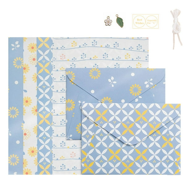 1 juego que incluye papel de carta y sobre. Papel de carta: 25 cm * 17,6 cm, sobre: 18 cm * 13 cm.