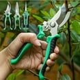 thumbnail image 3 of 3-Pack Stainless Steel Pruning Shears  Pruning Snips & Clippers - Ultra-Sharp  Safety Lock  Non-Slip Grips for Plants  Bonsai  Gardening (green), 3 of 6