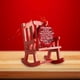 thumbnail image 5 of Mini silla mecedora de Navidad Adorno de madera  significativo Memorial de para el festival Decoración de la Yuyangstore Monumento mecedor, 5 of 8