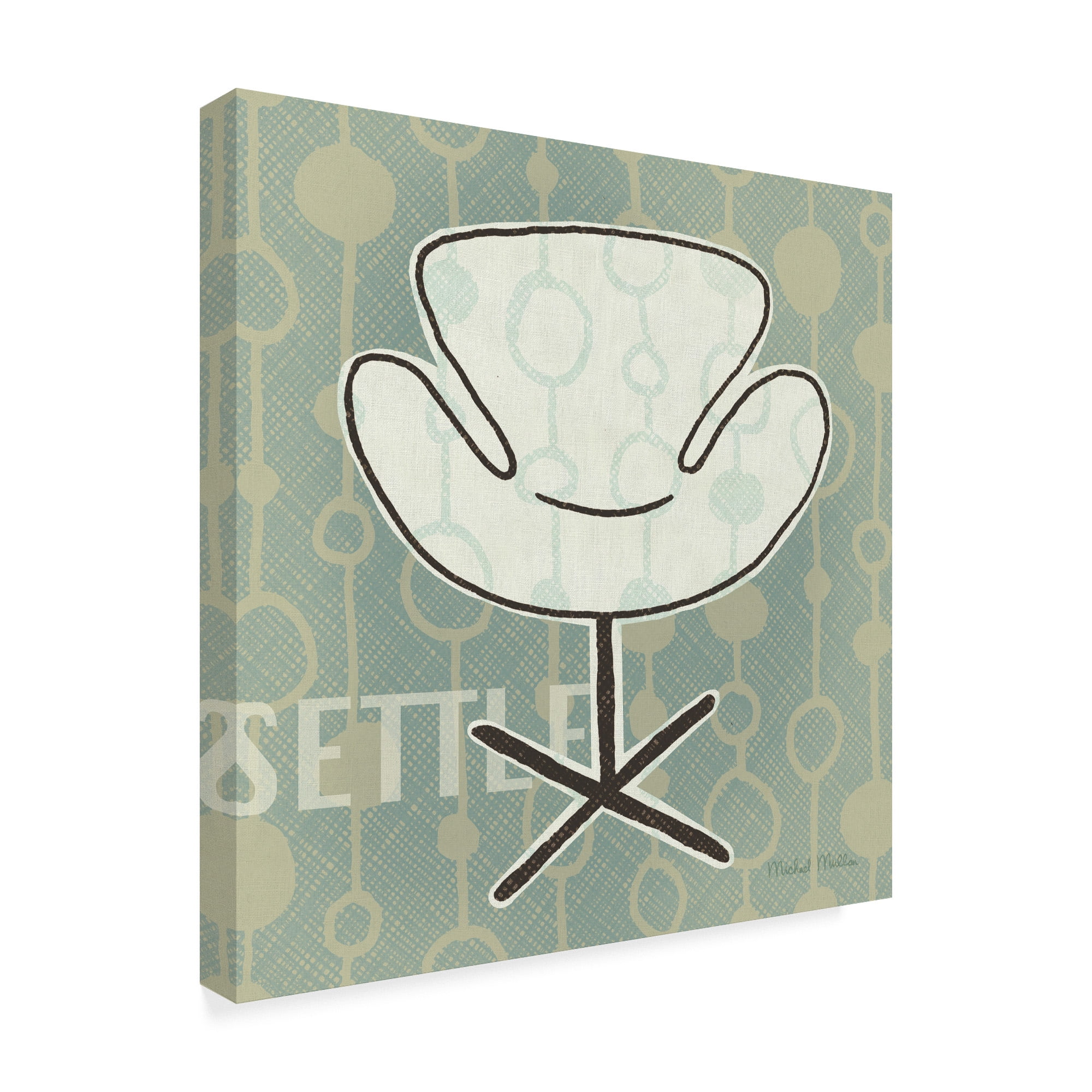 Trademark Fine Art 'Retro Chair IV Settle' Canvas Art by Michael Mullan