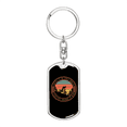 thumbnail image 1 of Finest Mode Of Transportation Cycling Stainless Steel or 18k Gold Premium Swivel Dog Tag Keychain, 1 of 8