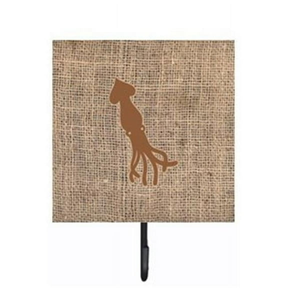 Carolines Treasures BB1096-BL-BN-SH4 Squid Burlap and Brown Leash Or Key Holder