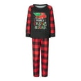 thumbnail image 2 of Elippeo Family Matching Christmas Pajamas, Baby Romper/Pet Apparel/Letter Car Christmas Tree Pattern Tops and Plaid Pants Sleepwear Set, 2 of 10