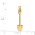 thumbnail image 3 of 14K Yellow Gold 3-D Polished Shovel Garden Tool Charm (18.4 X 5) Made In United States k7323, 3 of 5