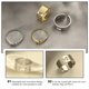 thumbnail image 5 of 2 unids Chic Anillo de dedo Decoración de Dedo Joyería Joyería para Dama (Plata), 5 of 5