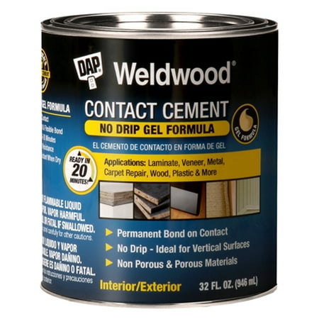 1-quart Weldwood Contact Cement Gel, DAP, 25312 (Best Contact Cement For Leather)