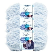 Lion Brand Yarn Go for Faux Blue Bengal Super Bulky Polyester Yarn 3 Pack