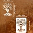 thumbnail image 2 of Plastic Drawing Painting Stencils Templates for Painting on Scrapbook Fabric Tiles Floor Furniture Wood Rectangle Tree of Life Pattern 29.7x21cm 1pc, 2 of 7