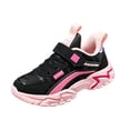 thumbnail image 2 of HTHLVMD Kids Girls Sneakers, Colorblock Running Shoes, Hook and Loop Sneakers, Girls Sneakers Glitter Tennis Shoes Lightweight Non-Slip Running Walking Shoes for Toddler/Little Kid/Big Kid, Black 12C, 2 of 8