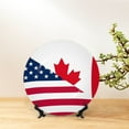 thumbnail image 6 of Honeii USA Canada Flag Print Elegant Bone China Decorative Plate, Porcelain Plate,Art Crafts,Ceramic Ornaments for Home Office Wall Decor-10in, 6 of 6
