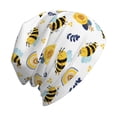 thumbnail image 6 of Naloa Bees And Rainbows Soft Beanie Hat, Knit Beanie Daily Beanie in Fine Knit for Women Men Winter Travel, Outdoor, 6 of 7