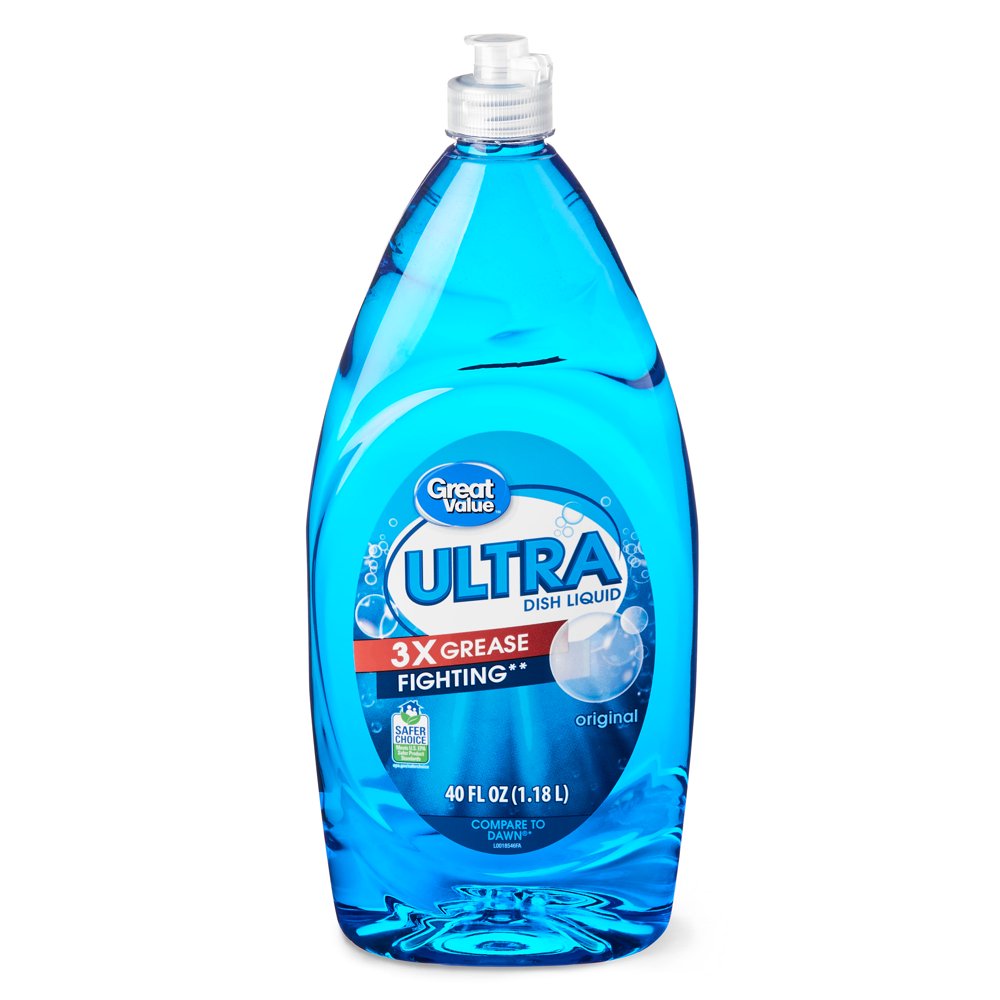 Great Value Ultra Dish Liquid, Original Scent, 40 Fluid Ounce