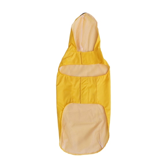 EeaseMX Impermeables reflectantes con capucha para perros grandes, ropa impermeable, poncho para cachorros (amarillo, 3XL)