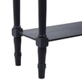 thumbnail image 6 of DecMode 32" x 32" Black Wood Slim Turned Console Table, 1-Piece, 6 of 12