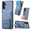 Blue, variant on Case for Samsung Galaxy S26+ with Kickstand, Carbon Fiber Texture Wallet Case with Card Holder for Samsung Galaxy S26+ Magnetic Car Mount Shockproof Military Grade Protection Cover, Green