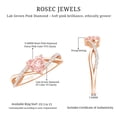 thumbnail image 5 of Rosec Jewels IGI Certified Lab Grown Pink Diamond Heart Promise Ring - Fancy Pink Color - VS1 Clarity - 1 Ct Pink White Diamond Ring, 18K Rose Gold, US 9.50, 5 of 8