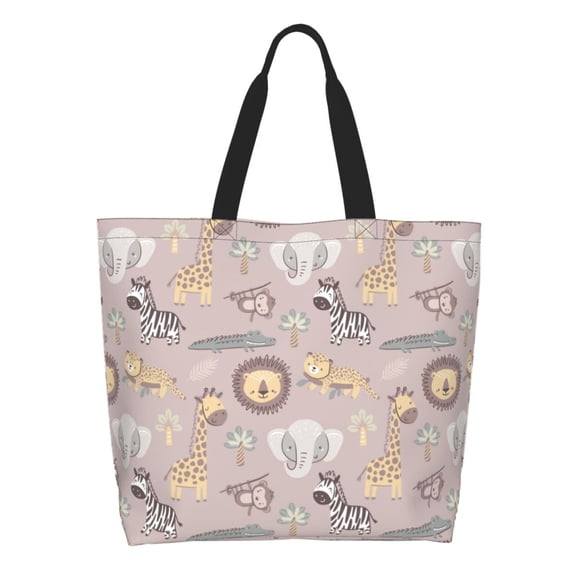Kdxio Safari Animals Casual Tote Bags Women Big Capacity Shoulder Bag for Women Travel Shoulder Bags Handbags