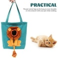 thumbnail image 2 of OULII Lightweight Sky Blue Canvas Pet Travel Carrier with Breathable Design for Cats, 2 of 8