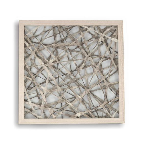 Elegant Abstract Framed Wall Art in Beige