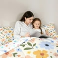 thumbnail image 4 of Homewish Cherry Blossoms Teens Bedding Comforter Set 7pcs, Kawaii Flower Floral King Bedding Sets, Rustic Farmhouse Reversible Bed Sheets, Breathable Home Decor, 4 of 7