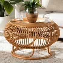 bali & pari Adeola Boho Coffee Table, Light Honey